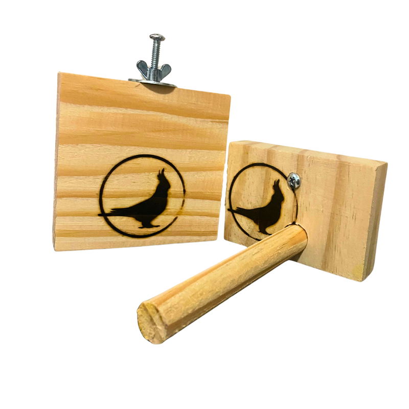 Plataforma e Poleiro de madeira para Calopsiitas