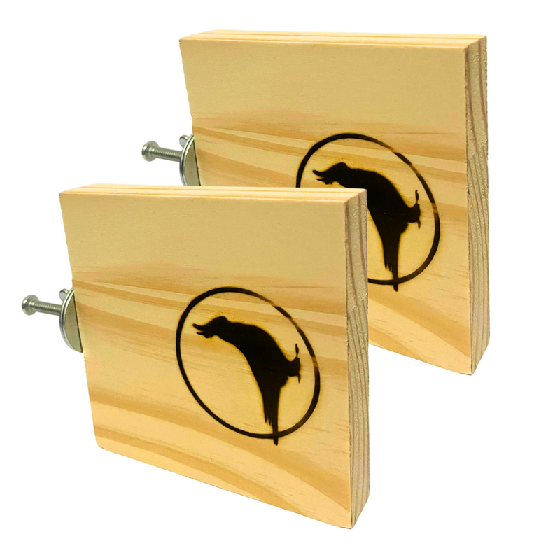 Kit Com 2 Plataformas de Madeira  Para Aves Calopsita