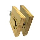 Kit Com 2 Plataformas de Madeira  Para Aves Calopsita