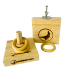 Kit Brinquedo Pega  Argolas e Plataforma de Madeira para Calopsita