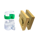 2 Plataforma Poleiro + Bebedor Bebedouro Calopsita Periquito