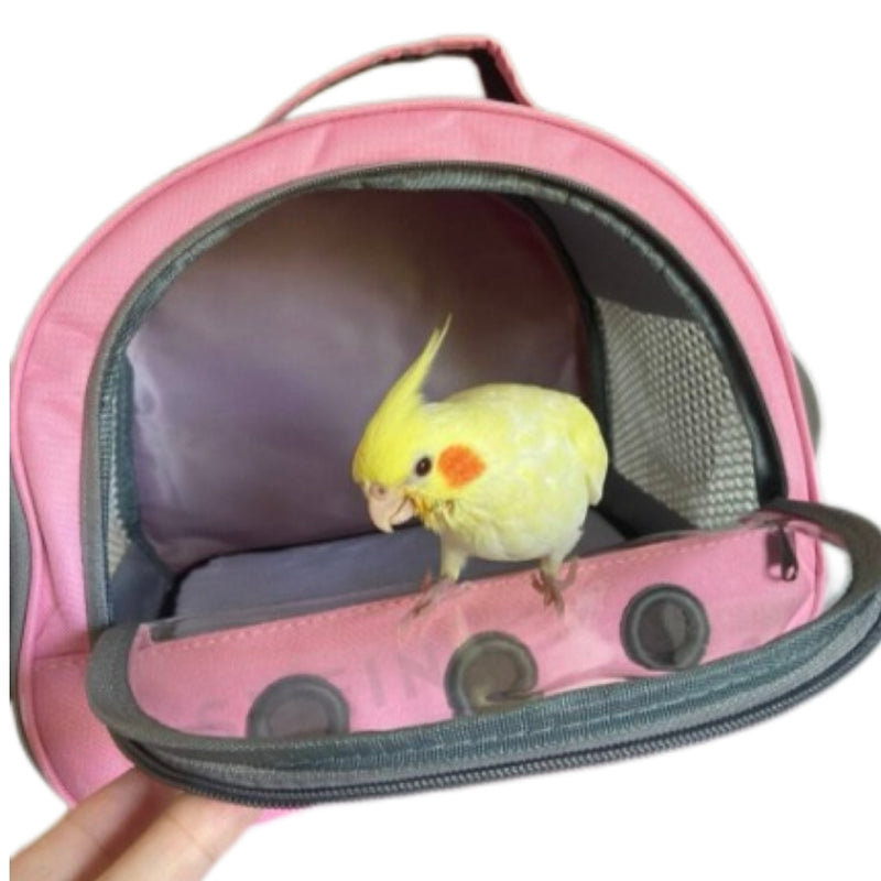 Bolsa de Transporte para Calopsitas Rosa - Conforto e Estilo para Seu Pet