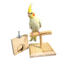 Brinquedo para Calopsita Poleiro e Plataforma madeira