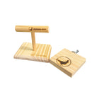 Brinquedo para Calopsita Poleiro e Plataforma madeira