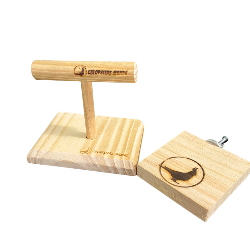 Brinquedo para Calopsita Poleiro e Plataforma madeira