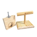 Brinquedo para Calopsita Poleiro e Plataforma madeira