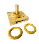 Kit Brinquedo Pega  Argolas e Plataforma de Madeira para Calopsita