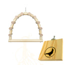 Balanço Em Madeira Natural Para Calopsita E Plataforma