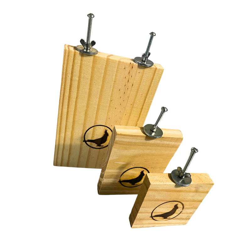 Kit Com 3 Plataformas De Madeira Para Calopsita Papagaios