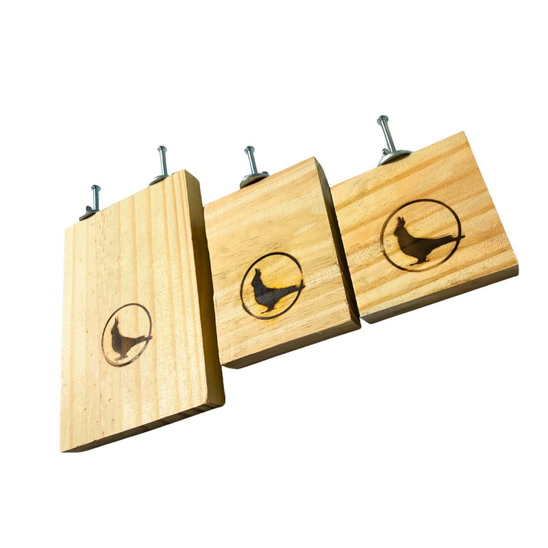 Kit Com 3 Plataformas De Madeira Para Calopsita Papagaios