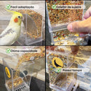 Comedouro de Sementes em Acrílico - Praticidade e Higiene para suas calopsitas Aves