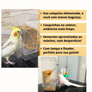 Comedouro de Sementes em Acrílico - Praticidade e Higiene para suas calopsitas Aves