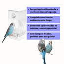 Comedouro automatico de Sementes em  para Periquito Australiano Praticidade, Higiene e Conforto para seu Periquito