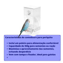 Comedouro automatico de Sementes em  para Periquito Australiano Praticidade, Higiene e Conforto para seu Periquito